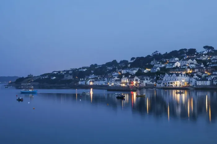 Framed Print : England, Cornwall, St. Mawes, Town Skyline Framed Print : England, Cornwall, St. Mawes, Town Skyline