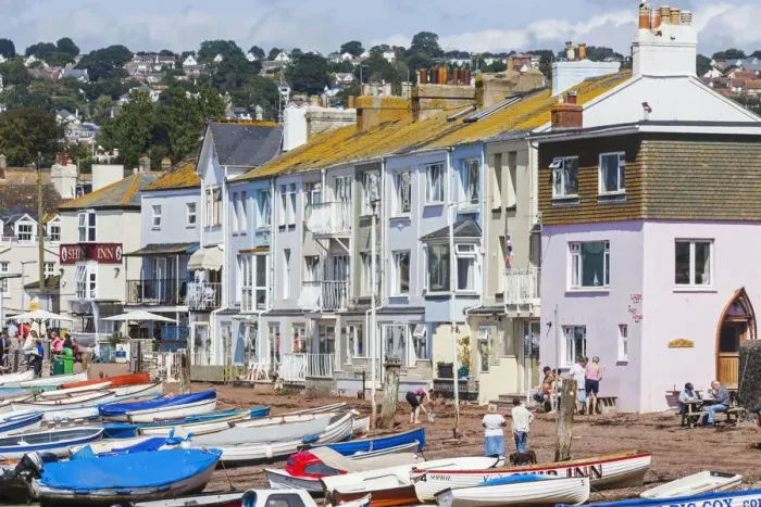 Framed Print : England, Devon, Teignmouth, Waterfront Housing Framed Print : England, Devon, Teignmouth, Waterfront Housing