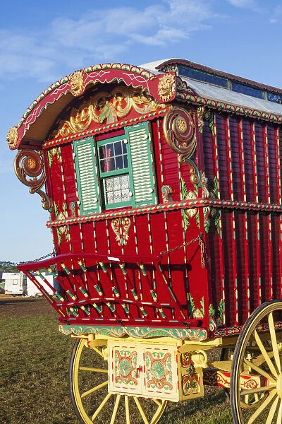 England, Dorset, Blanford, The Great Dorset Steam Fair, Gypsy Caravan