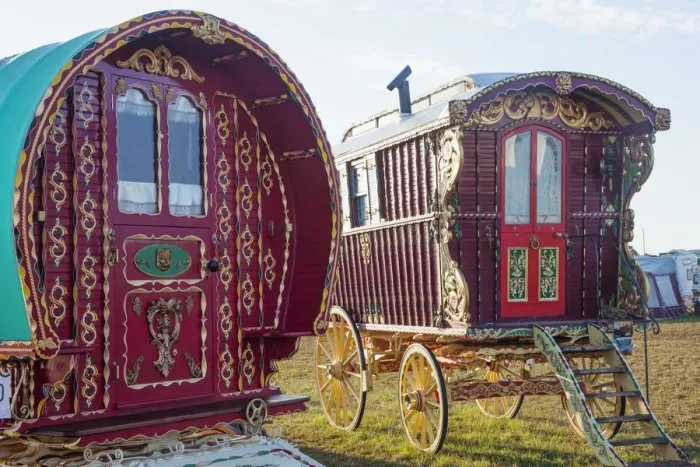 Framed Print : England, Dorset, Blanford, The Great Dorset Steam Fair, Gypsy Caravans Framed Print : England, Dorset, Blanford, The Great Dorset Steam Fair, Gypsy Caravans