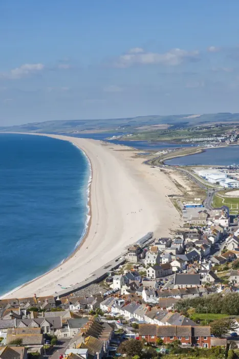 Framed Print : England, Dorset, Portland, Chesil Beach