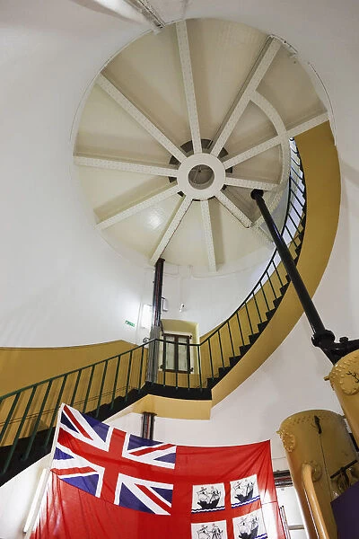 England, Dorset, Weymouth, Portland Bill Lighthouse, Interior Spiral Staircase