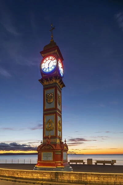 England, Dorset, Weymouth, Weymouth Esplanade, The Jubilee Clock Tower Erected in 1888 to Commemorate The Golden Jubilee of Queen Victoria