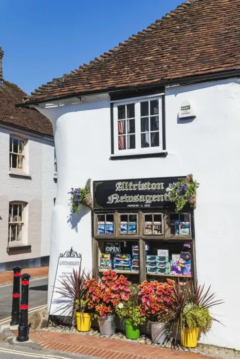 Framed Print : England, East Sussex, Alfriston, Traditional Newsagent Shop Window Framed Print : England, East Sussex, Alfriston, Traditional Newsagent Shop Window