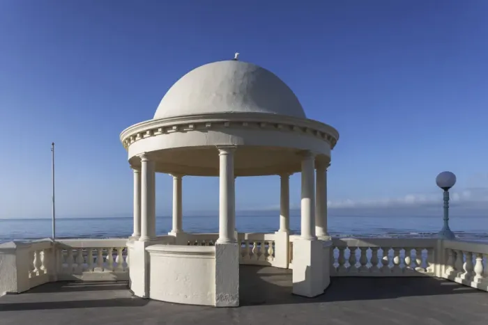 Framed Print : England, East Sussex, Bexhill on Sea, The De La Warr Pavilion Promenade Art Deco Cupola Framed Print : England, East Sussex, Bexhill on Sea, The De La Warr Pavilion Promenade Art Deco Cupola