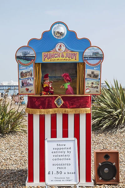 England, East Sussex, Brighton, Brighton Beach, Punch and Judy Show