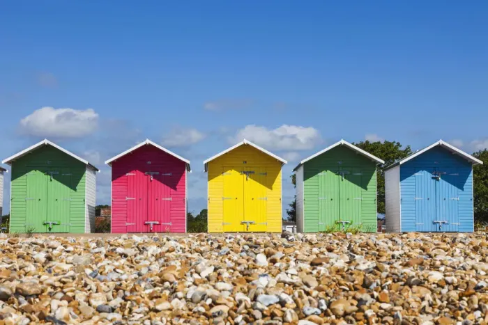 Framed Print : England, East Sussex, Eastbourne, Eastbourne Beach, Colourful Beach Huts Framed Print : England, East Sussex, Eastbourne, Eastbourne Beach, Colourful Beach Huts