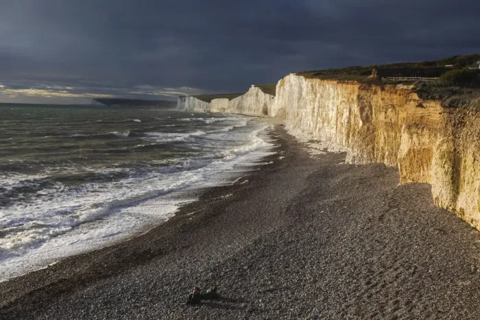 Framed Print : England, East Sussex, Eastbourne, Birling Gap, The Seven Sisters Cliffs and Beach Framed Print : England, East Sussex, Eastbourne, Birling Gap, The Seven Sisters Cliffs and Beach
