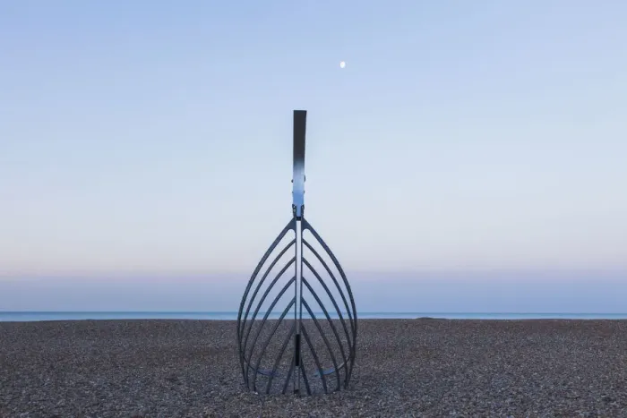 Framed Print : England, East Sussex, Hastings, Hastings Beach, Sculpture titled Framed Print : England, East Sussex, Hastings, Hastings Beach, Sculpture titled