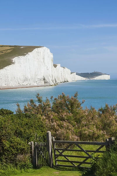 England, East Sussex, South Downs National Park, The Seven Sisters Cliffs and Skyline