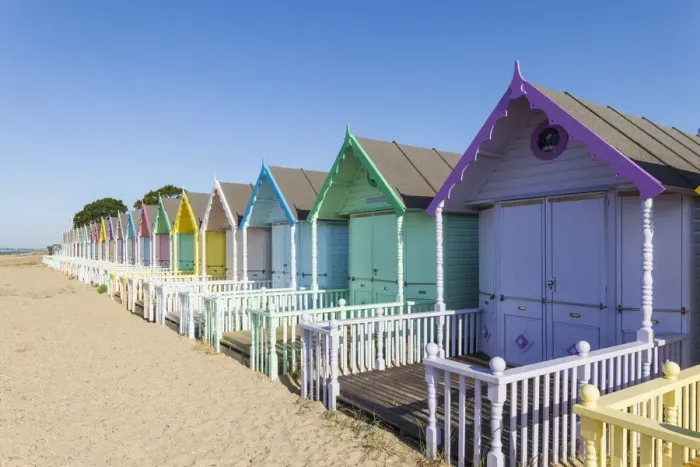 Framed Print : England, Essex, Mersea Island, Beach Huts