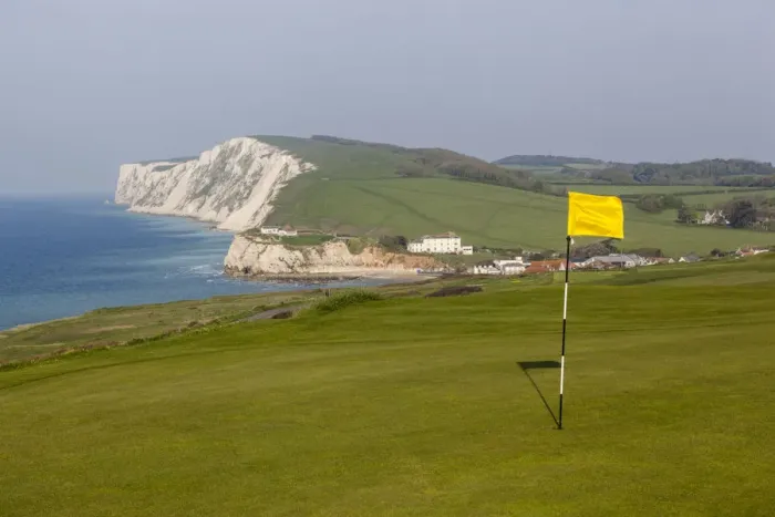 Framed Print : England, Hampshire, Isle of Wight, Freshwater Bay Golf Course Framed Print : England, Hampshire, Isle of Wight, Freshwater Bay Golf Course