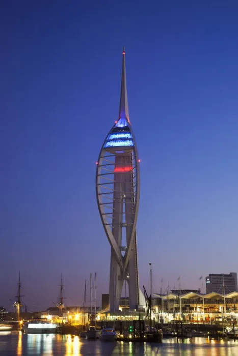 Framed Print : England, Hampshire, Portsmouth, Night View of Spinnaker Tower Framed Print : England, Hampshire, Portsmouth, Night View of Spinnaker Tower