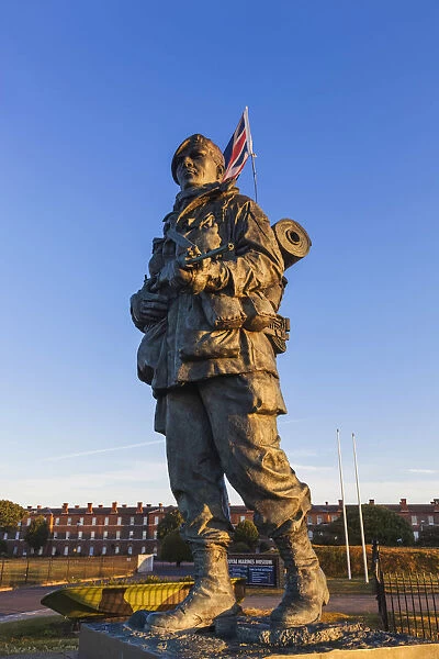 England, Hampshire, Portsmouth, Royal Marines Museum, Statue of Soldier