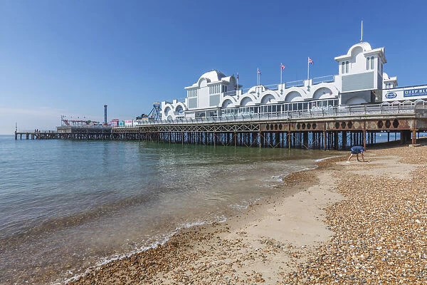 England, Hampshire, Portsmouth, Southsea, Southsea Beach and Pier