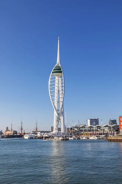England, Hampshire, Portsmouth, Spinnaker Tower and City Skyline