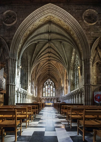 England, Hertfordshire, St. Albans. The medieval, Gothic Lady Chapel at the east end of
