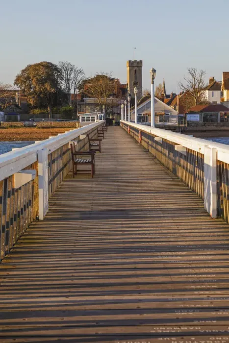 Framed Print : England, Isle of Wight, Yarmouth, Yarmouth Wooden Pier and Yarmouth Skyline Framed Print : England, Isle of Wight, Yarmouth, Yarmouth Wooden Pier and Yarmouth Skyline
