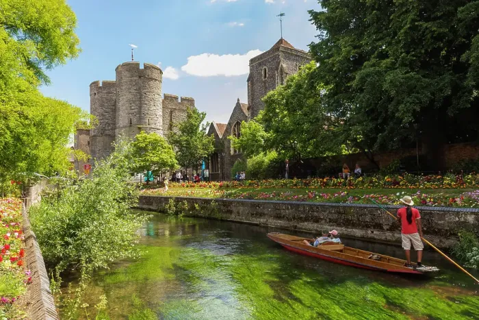 Framed Print : England, Kent, Canterbury, Westgate Gardens with view of Westgate Tower and Great Stour River Framed Print : England, Kent, Canterbury, Westgate Gardens with view of Westgate Tower and Great Stour River