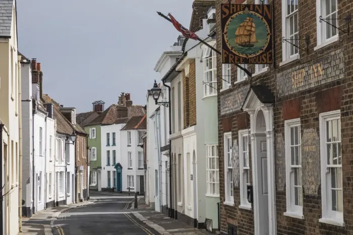 Framed Print : England, Kent, Deal, The Ship Inn Pub and Street Scene Framed Print : England, Kent, Deal, The Ship Inn Pub and Street Scene