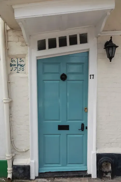 Framed Print : England, Kent, Sandwich, Quirkey Blue Doorway Framed Print : England, Kent, Sandwich, Quirkey Blue Doorway