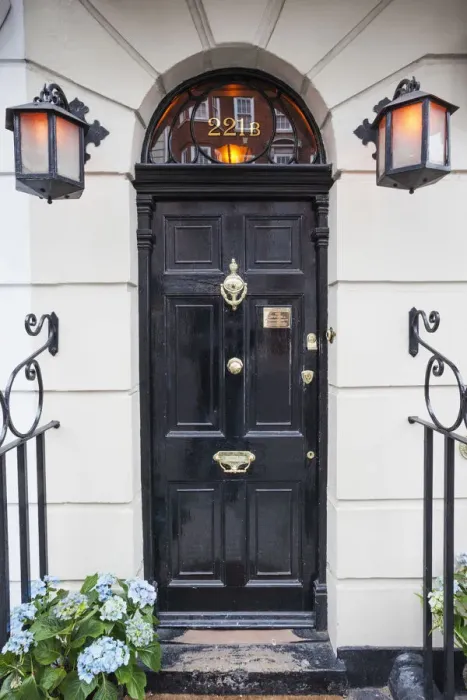 Framed Print : England, London, 221B Baker Street, Doorway to Sherlock Holmes Museum Framed Print : England, London, 221B Baker Street, Doorway to Sherlock Holmes Museum