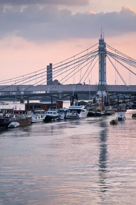 Framed Print : England, London, Battersea, Albert Bridge Framed Print : England, London, Battersea, Albert Bridge