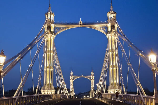 England, London, Chelsea, Albert Bridge