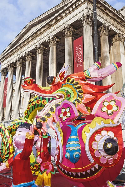 England, London, Chinatown, Chinese New Year Parade, Dragons