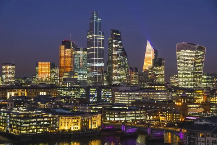 Framed Print : England, London, City of London Skyline showing Modern Skyscrapers