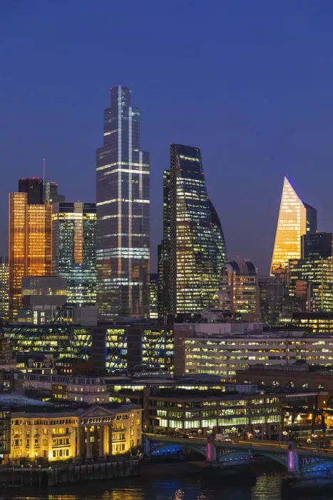 Framed Print : England, London, City of London Skyline showing Modern Skyscrapers Framed Print : England, London, City of London Skyline showing Modern Skyscrapers