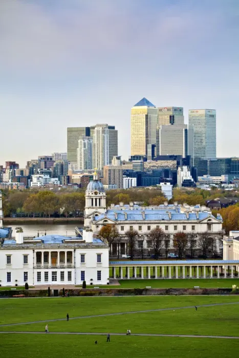 Framed Print : England, London, Greenwhich, Royal Greenwich Park, National Maritime Musuem, and Canary