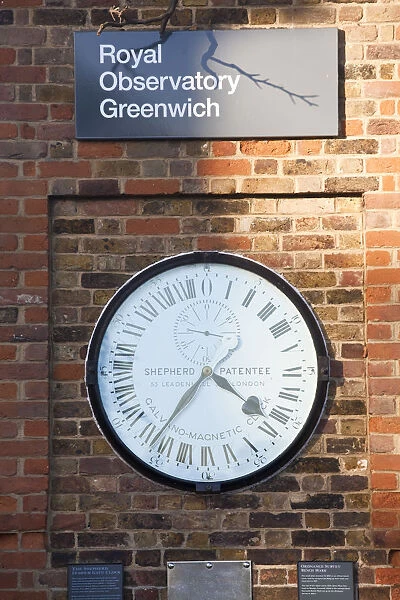 England, London, Greenwich, Royal Observatory, The Shepherd 24 hour gate clock