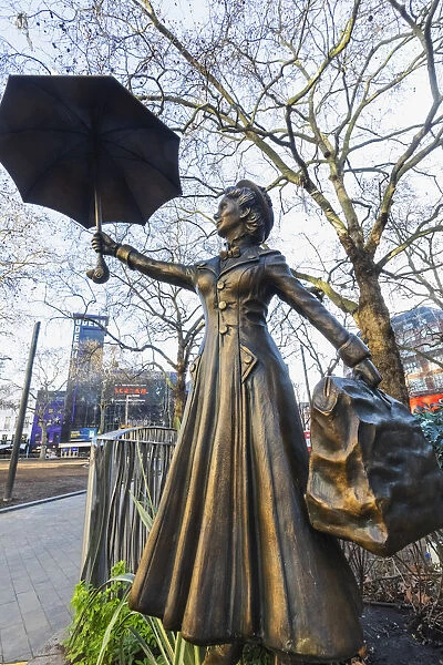 England, London, Leicester Square, Mary Poppins Statue