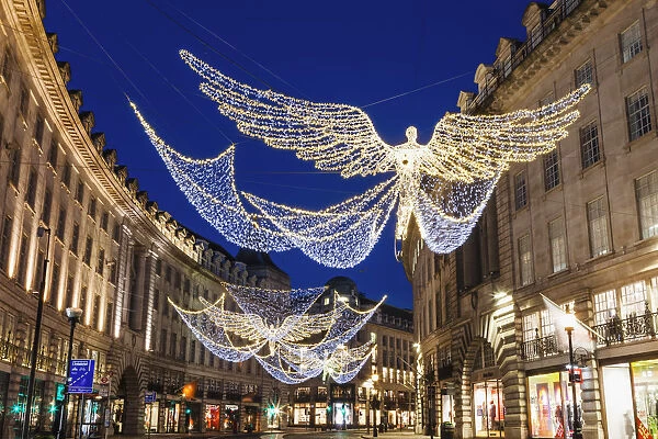England, London, Regent Street, Christmas Lights