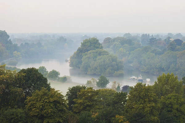 England, London, Richmond, View of The Thames from Richmond Hill