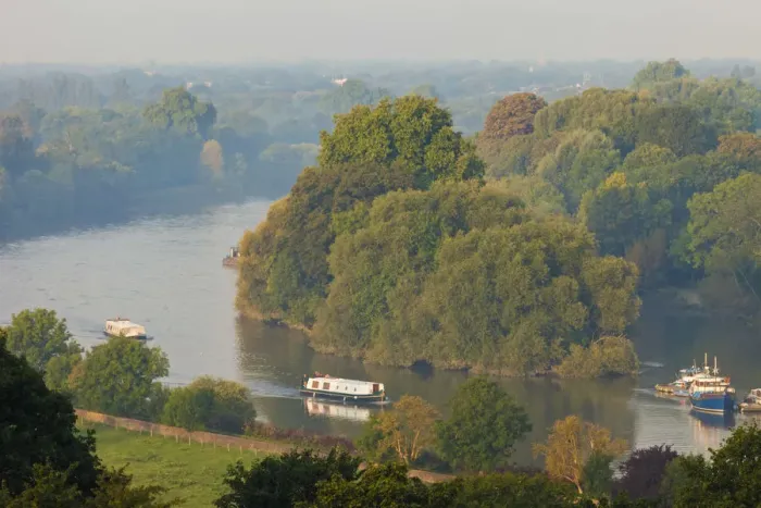 Framed Print : England, London, Richmond, View of The Thames from Richmond Hill