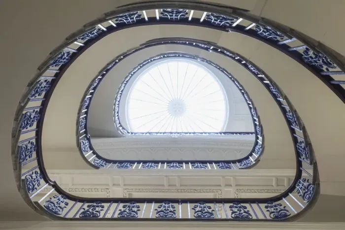 Framed Print : England, London, Somerset House, The Courtauld Gallery, The Staircase designed by William Chambers Framed Print : England, London, Somerset House, The Courtauld Gallery, The Staircase designed by William Chambers