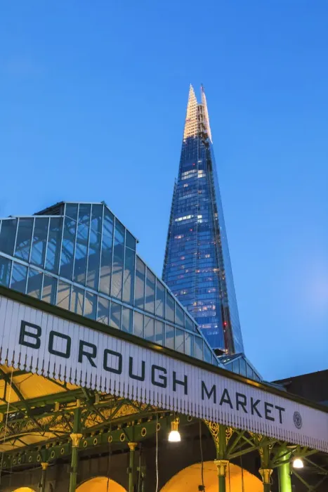 Framed Print : England, London, Southwark, London Bridge City, Borough Market and The Shard Framed Print : England, London, Southwark, London Bridge City, Borough Market and The Shard