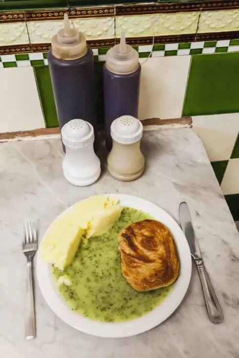 Framed Print : England, London, Southwark, Manze Pie and Mash Shop, Plate of Pie and Mash and Liquor Framed Print : England, London, Southwark, Manze Pie and Mash Shop, Plate of Pie and Mash and Liquor