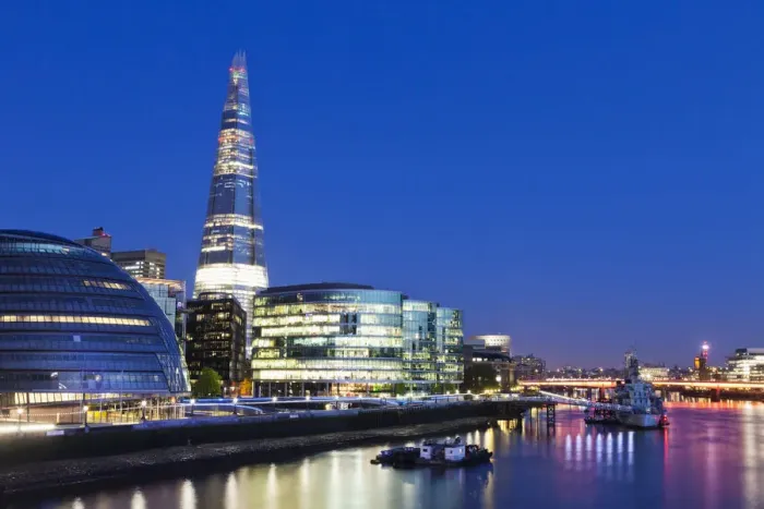 Framed Print : England, London, Southwark, The Shard and More London Develpment