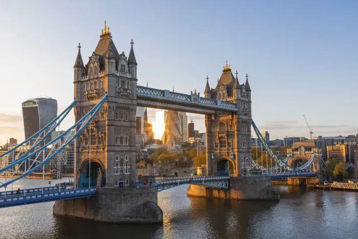Framed Print : England, London, Southwark, Tower Bridge and City of London Skyline Framed Print : England, London, Southwark, Tower Bridge and City of London Skyline