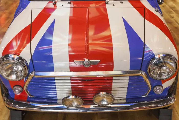 Framed Print : England, London, Souvenir Shop Display of Mini Minar Car Painted with Union Jack Flag Framed Print : England, London, Souvenir Shop Display of Mini Minar Car Painted with Union Jack Flag
