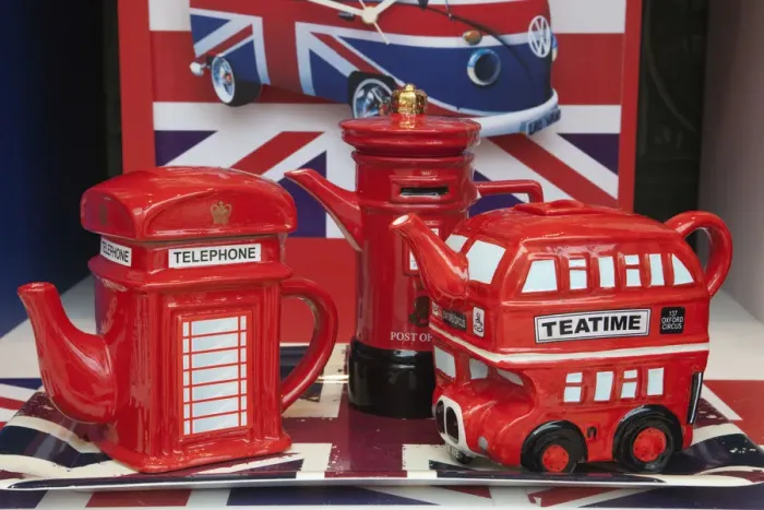 Framed Print : England, London, Souvenir Shop Window Display of Teapots Framed Print : England, London, Souvenir Shop Window Display of Teapots