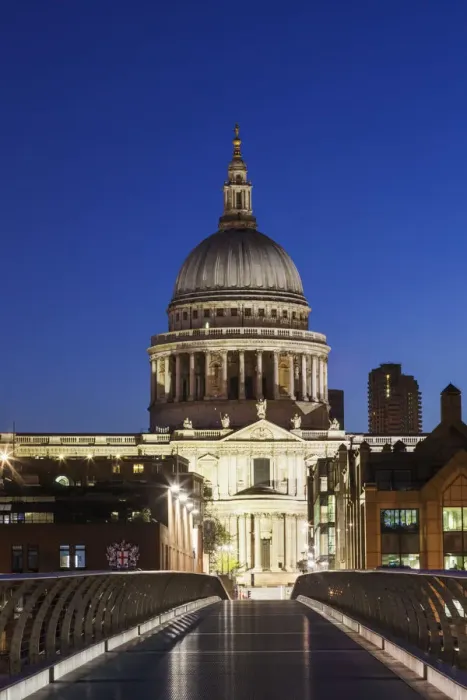 Framed Print : England, London, St. Pauls Cathedral and City Skyline