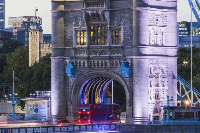 Framed Print : England, London, Tower Bridge at Night Framed Print : England, London, Tower Bridge at Night