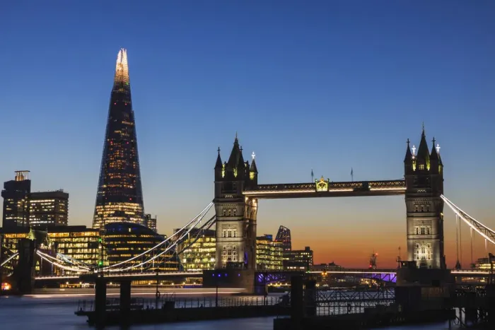 Framed Print : England, London, Tower Bridge and The Shard at Sunset Framed Print : England, London, Tower Bridge and The Shard at Sunset