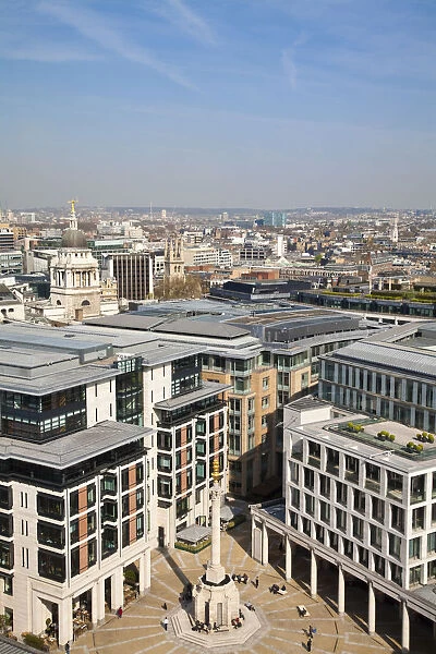 England, London, View of the City of London looking towards Paternoster Square