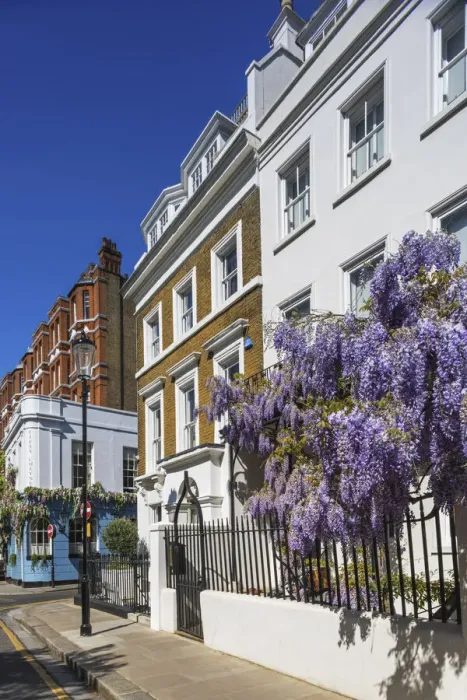 Framed Print : England, London, Westminster, Kensington and Chelsea, Cheyne Walk, Residential Housing Framed Print : England, London, Westminster, Kensington and Chelsea, Cheyne Walk, Residential Housing