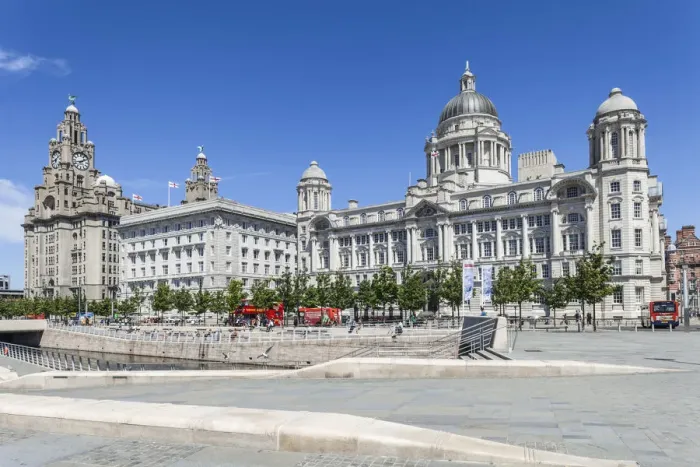 Framed Print : England, Merseyside, Liverpool, Pier Head, The Three Graces Buildings, Royal Liver Framed Print : England, Merseyside, Liverpool, Pier Head, The Three Graces Buildings, Royal Liver